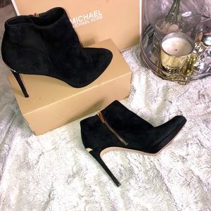 Michael kors suede ankle booties